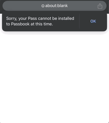 Pass installation error