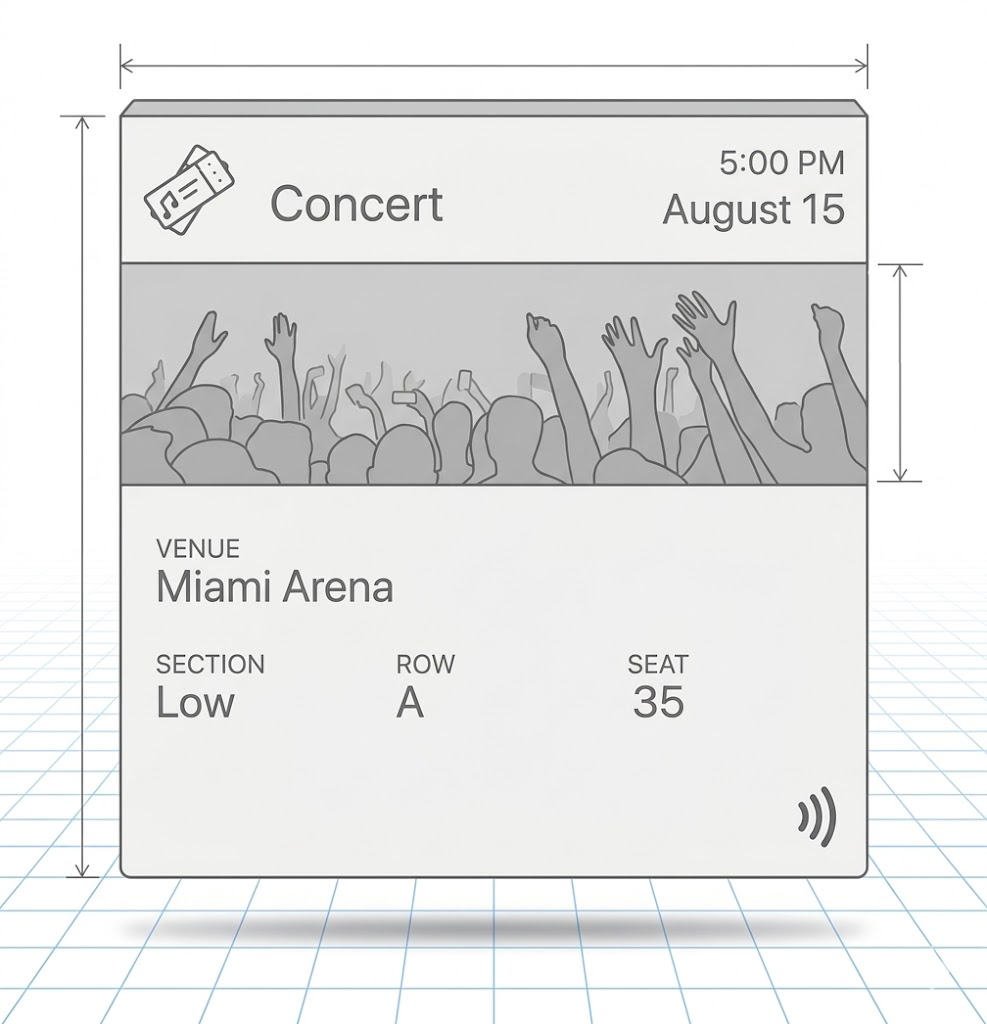 Apple Wallet pass constraints showing design limitations